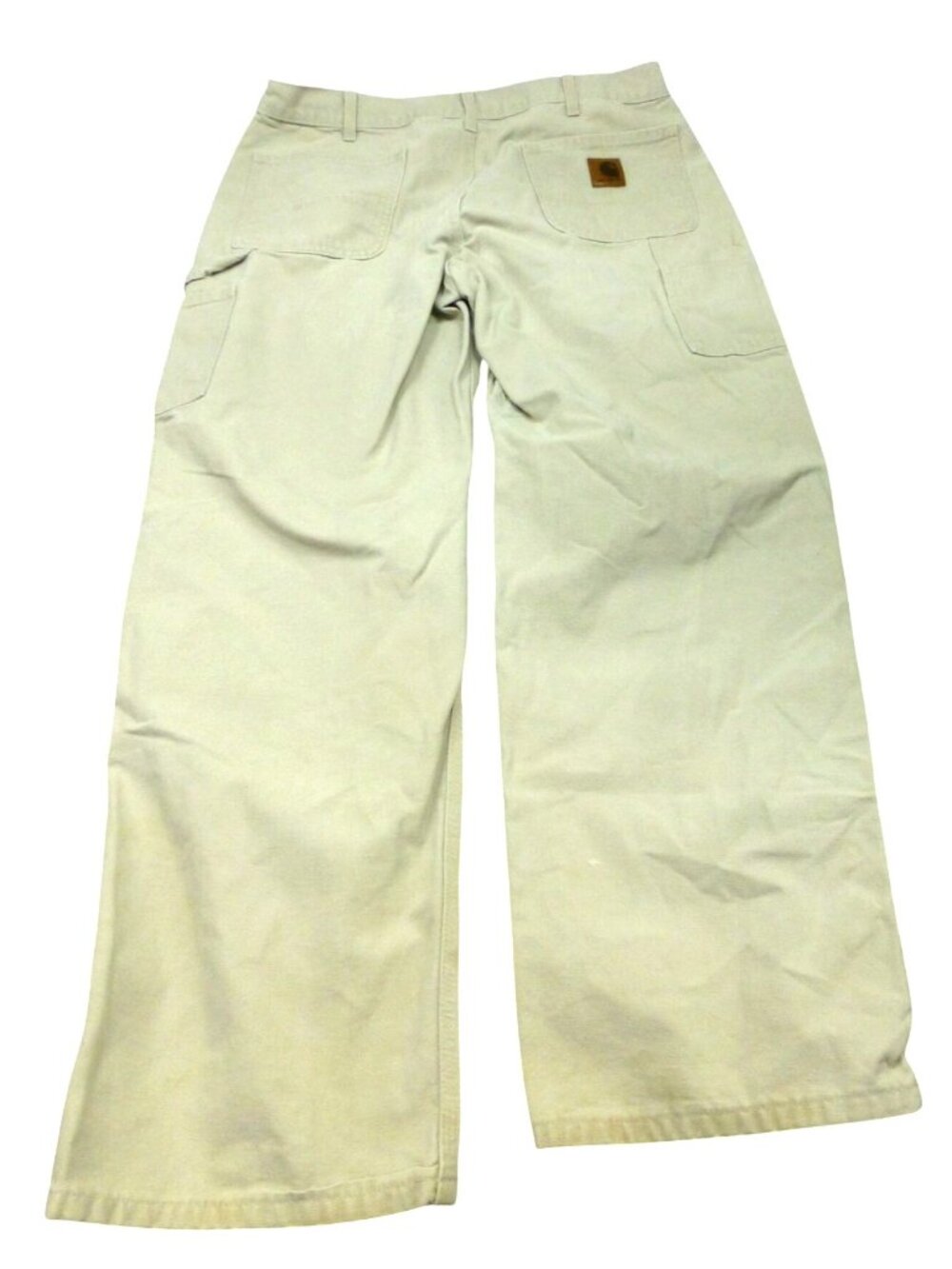 Carhartt Mens White Wide-Leg Baggy Work Pants 36X33 Cotton Canvas Material - Picture 2 of 9